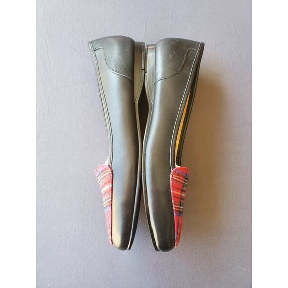 Bandolino Plaid & Black Flats, Scottish, Punk, Retro Size 8.5 NEW Tartan, Mod - Picture 2 of 3